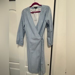 NWOT Women’s J Crew Striped Wrap Dress
